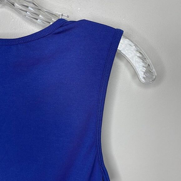 FABLETICS Womens Cobalt Blue Powertouch Crop Tank Top Small S Front-Twist - Picture 6 of 6